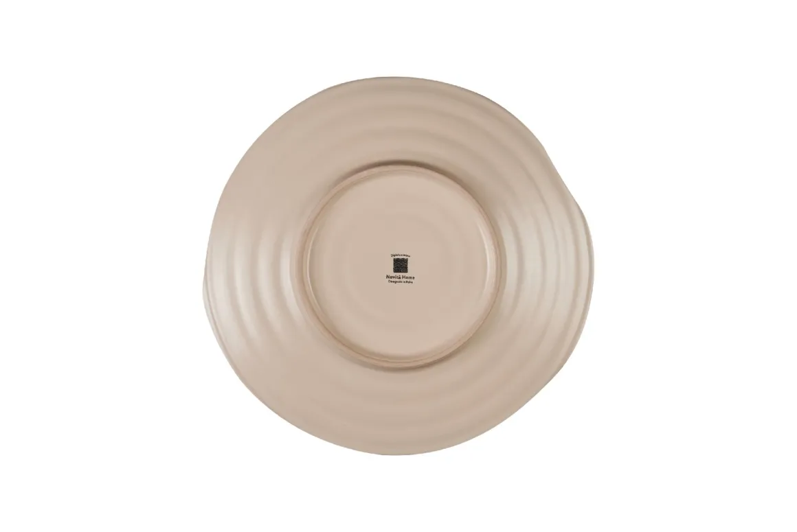 LINEA MEDITERRANEO - PIATTO DESSERT GIALLO IN GRES DIAM 20CM H 3CM