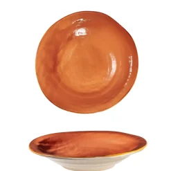 LINEA MEDITERRANEO - PIATTO FONDO ARANCIONE JAFFA IN GRES DIAM 24CM H 6CM