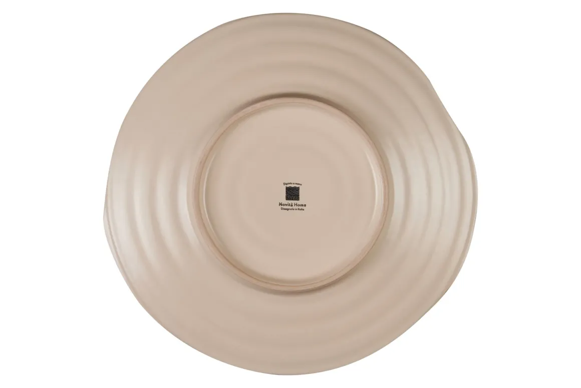LINEA MEDITERRANEO - PIATTO PIANO BLU IN GRES DIAM. 28CM H 4CM
