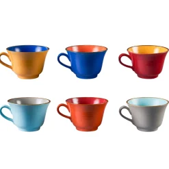 LINEA MEDITERRANEO - TAZZA COLAZIONE IN GRES 350ML ASSORTITO