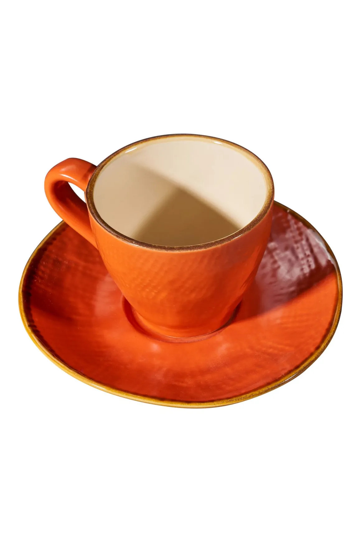 LINEA MEDITERRANEO - TAZZINA DA CAFFE IN GRES CON PIATTINO 50ML ASS.