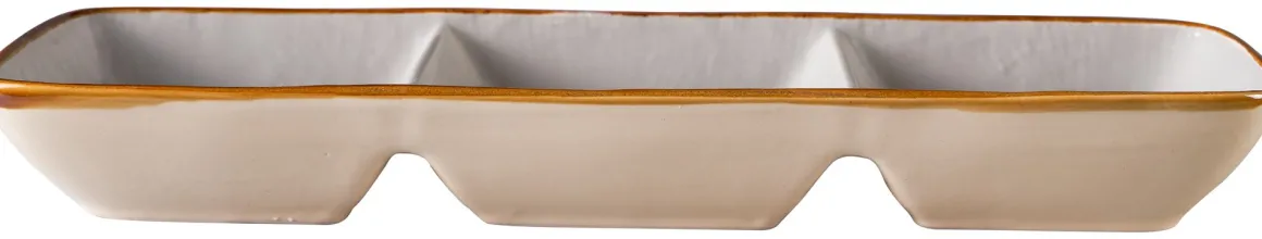LINEA MEDITERRANEO - VASSOIO APERITIVO IN GRES 29X11CM H 4CM ASSORTITO