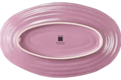 LINEA MEDITERRANEO - VASSOIO OVALE ROSA IN GRES 36X21CM H 5CM