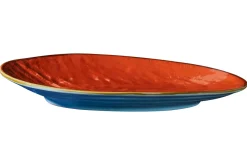 LINEA MEDITERRANEO - VASSOIO OVALE IN GRES 36X21CM H 5CM ASSORTITO