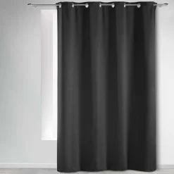 LINEA OCCULT - TENDA COPRENTE CON OCCHIELLI IN POLIESTERE UNITO 135X280CM CARBONE: vendita online LINEA OCCULT - TENDA COPRENTE CON OCCHIELLI IN POLIESTERE UNITO 135X280CM CARBONE in offerta