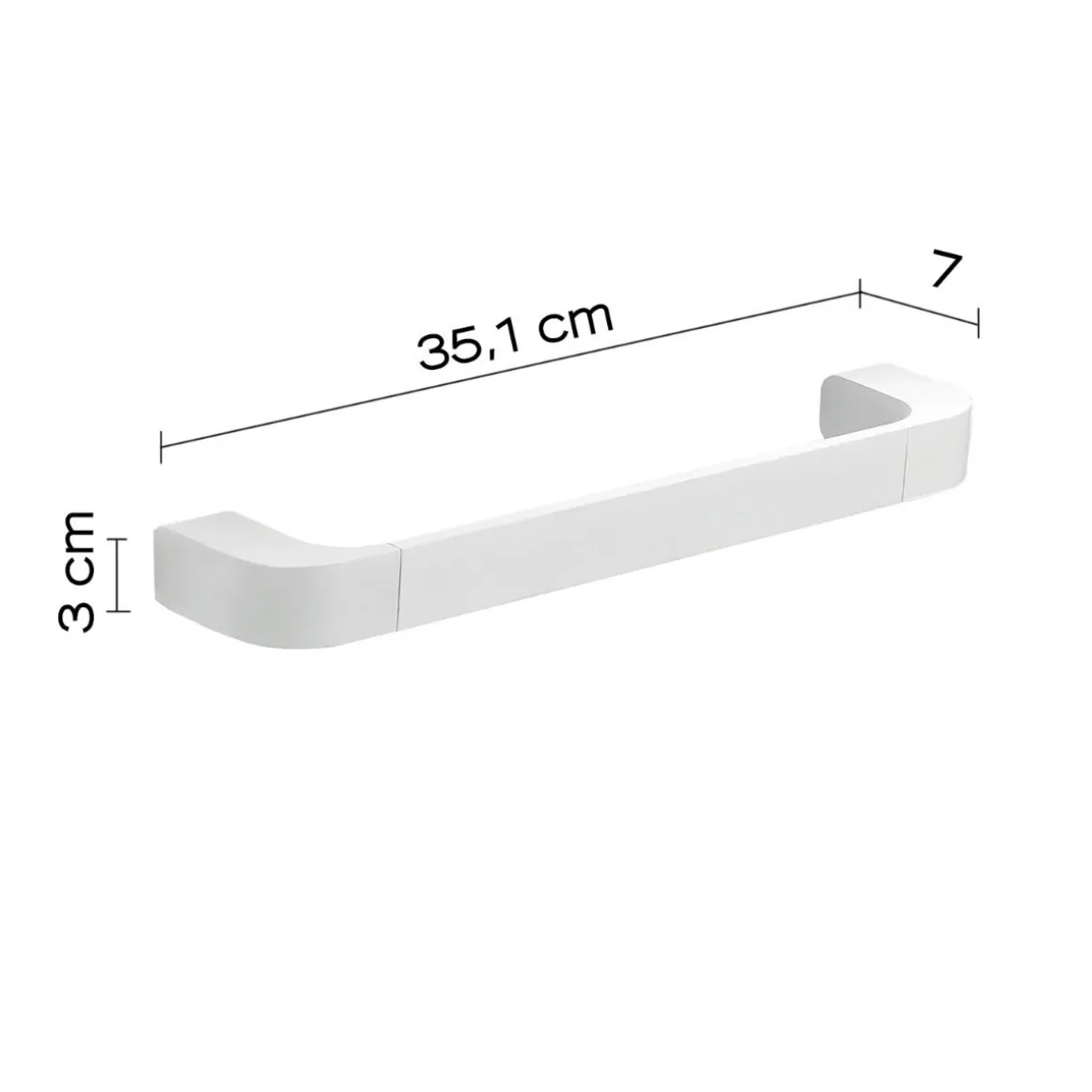 LINEA OUTLINE - PORTA ASCIUGAMANI CM 35 BIANCO MATT