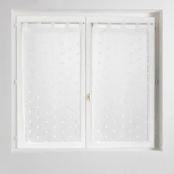 LINEA POMPINOU - TENDA DRITTA CON PASSANTI 60X160 BIANCO+POMPONS : vendita online LINEA POMPINOU - TENDA DRITTA CON PASSANTI 60X160 BIANCO+POMPONS in offerta