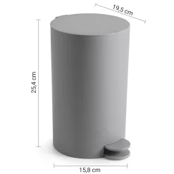 LINEA SHARON - PATTUMIERA BAGNO 3L GRIGIO MATT