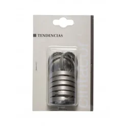 LINEA TENDENCIAS - SET 10 ANELLI PER TENDA IN METALLO COLORE CROMO SATINATO : vendita online LINEA TENDENCIAS - SET 10 ANELLI PER TENDA IN METALLO COLORE CROMO SATINATO in offerta