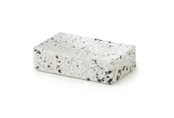 LINEA ZOE - PORTA SAPONE GRANIGLIA BIANCO/NERO