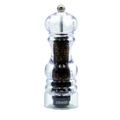 MACINA PEPE MILANO IN ACRILICO TRASPARENTE H. 17.5CM