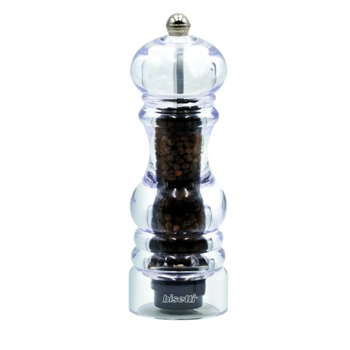 MACINA PEPE MILANO IN ACRILICO TRASPARENTE H. 17.5CM