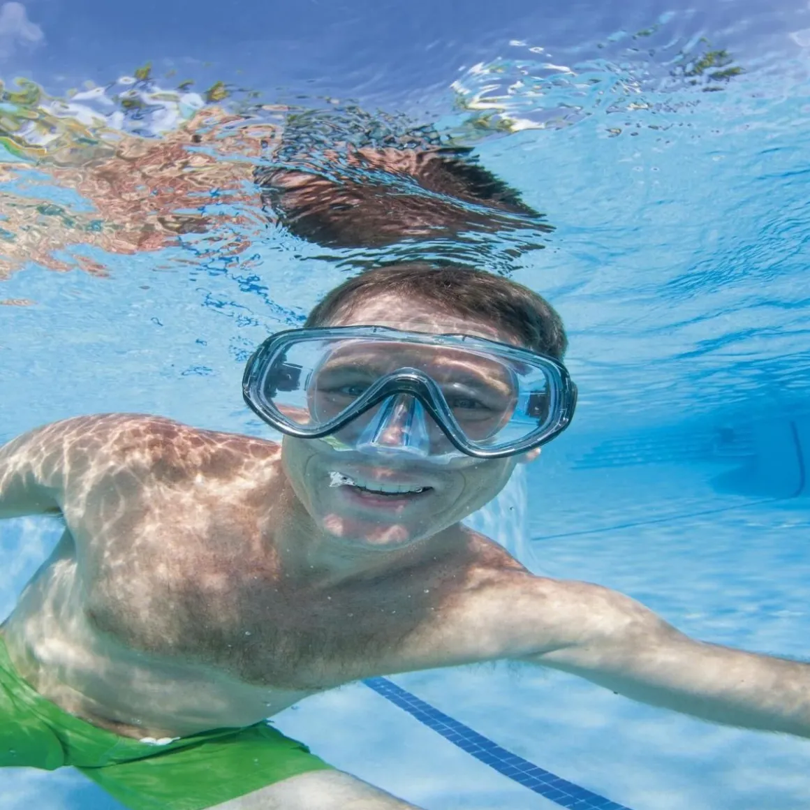 Maschera Blue Devil da adulto: maschera per nuoto in colori assortiti