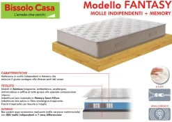 MATERASSO FANTASY SINGOLO 80X190 CM A MOLLE INDIPENDENTI