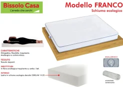 MATERASSO UNA PIAZZA E MEZZA IN POLIURETANO ESPANSO
