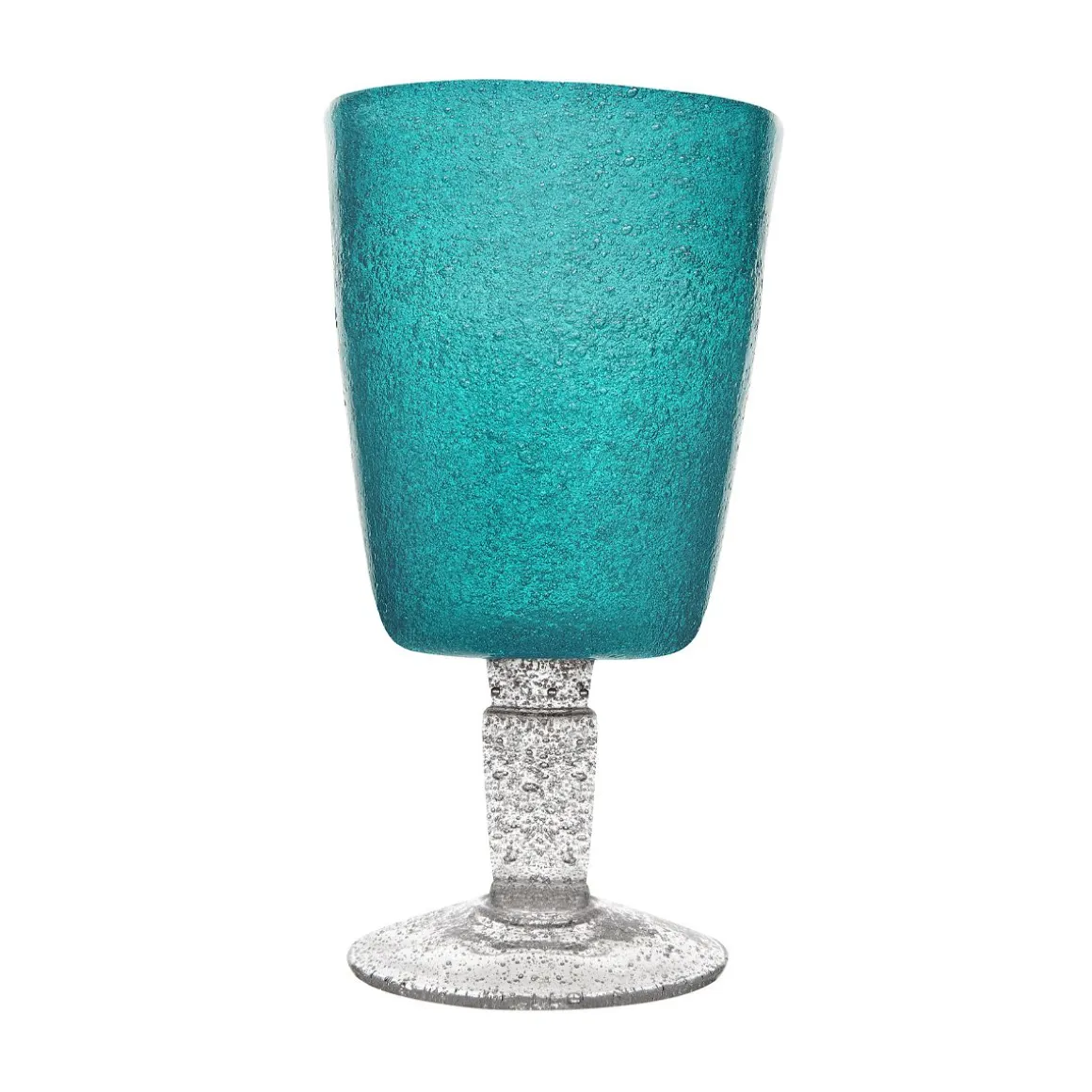 MEMENTO - CALICE DA VINO LINEA GOBLET IN VETRO TURQUOISE 30CL
