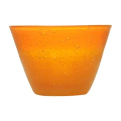 MEMENTO - CIOTOLA IN VETRO GIALLO MANDARINO 24.8X16CM 2.9LT