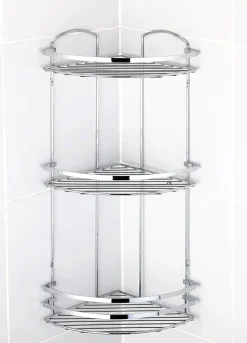 MENSOLA PER DOCCIA 3 RIPIANI CM 32X23 H.62,5 CROMO