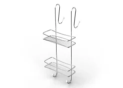MENSOLA PER DOCCIA 2 RIPIANI CM 25X21 H.60 CROMO
