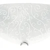 MEZZA PLAFONIERA RICAMO BIANCO D. 30CM : vendita online MEZZA PLAFONIERA RICAMO BIANCO D. 30CM in offerta