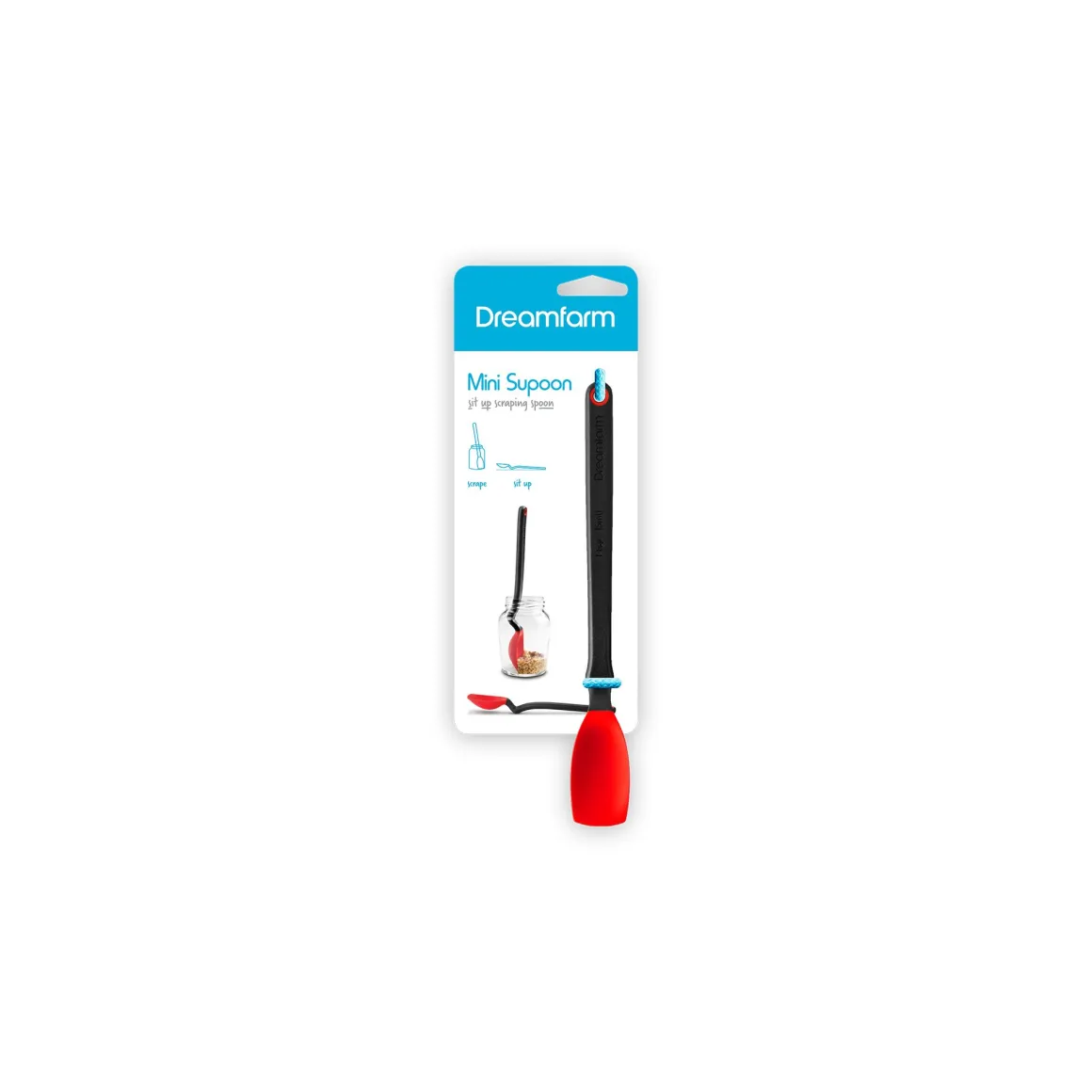 MINI SUPOON - CUCCHIAIO/RASCHIETTO ROSSO 20.2CM