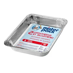 MISTERPACK - SET 2 VASCHETTE IN ALLUMINIO 8 PORZIONI