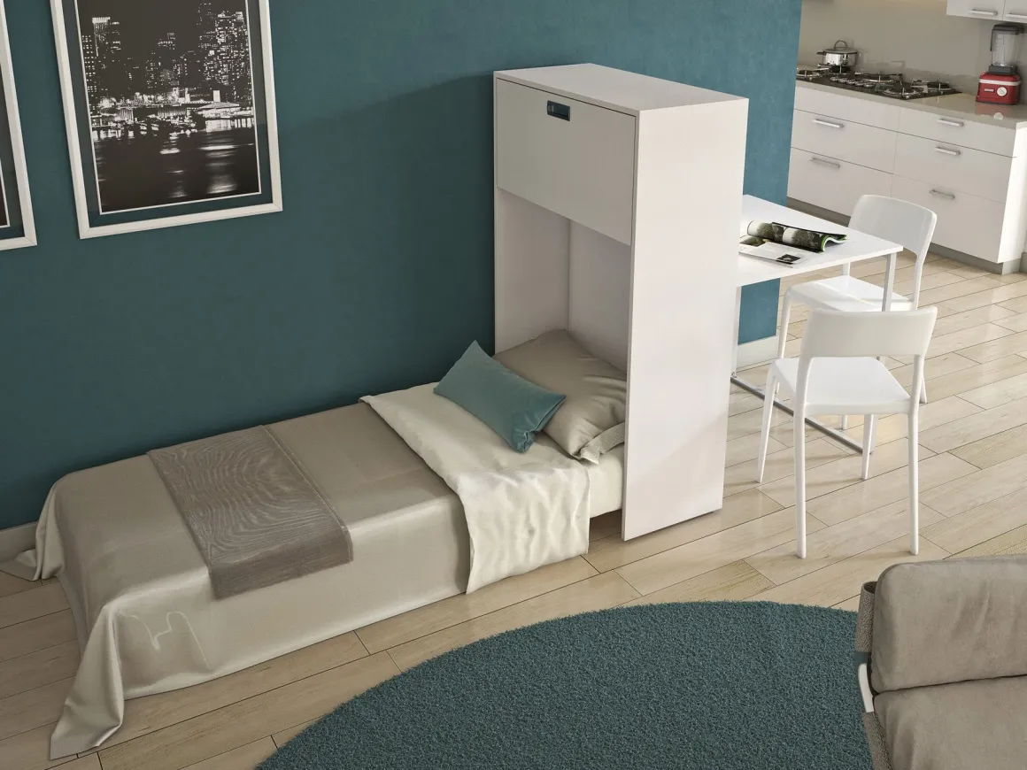 Mobile Letto con Tavolo incluso: Letto con rete e materasso inlcuso