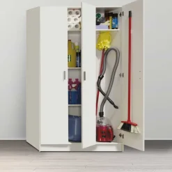 Mobile multiuso tutto in laminato bianco opaco - BissoloCasa