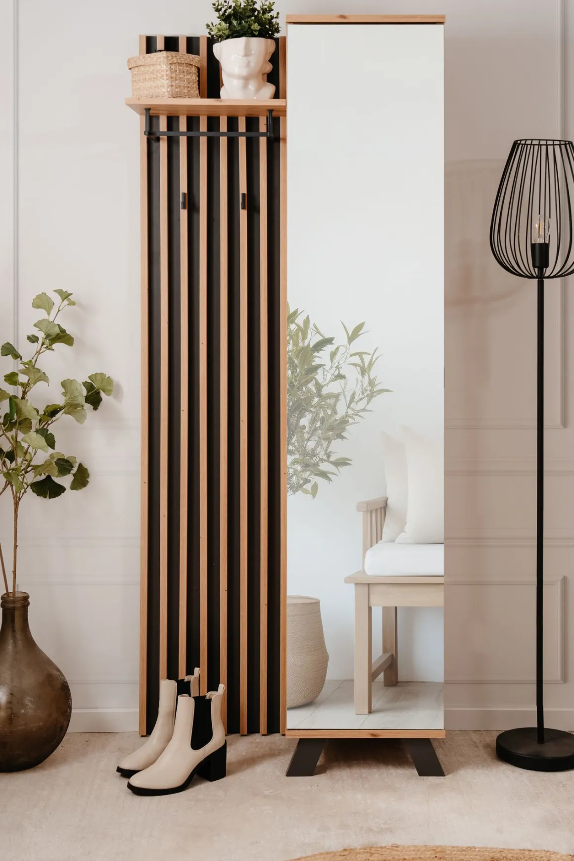 MOBILE DA INGRESSO MEDAN ARTISAN OAK E ANTRACITE: vendita online MOBILE DA INGRESSO MEDAN ARTISAN OAK E ANTRACITE in offerta
