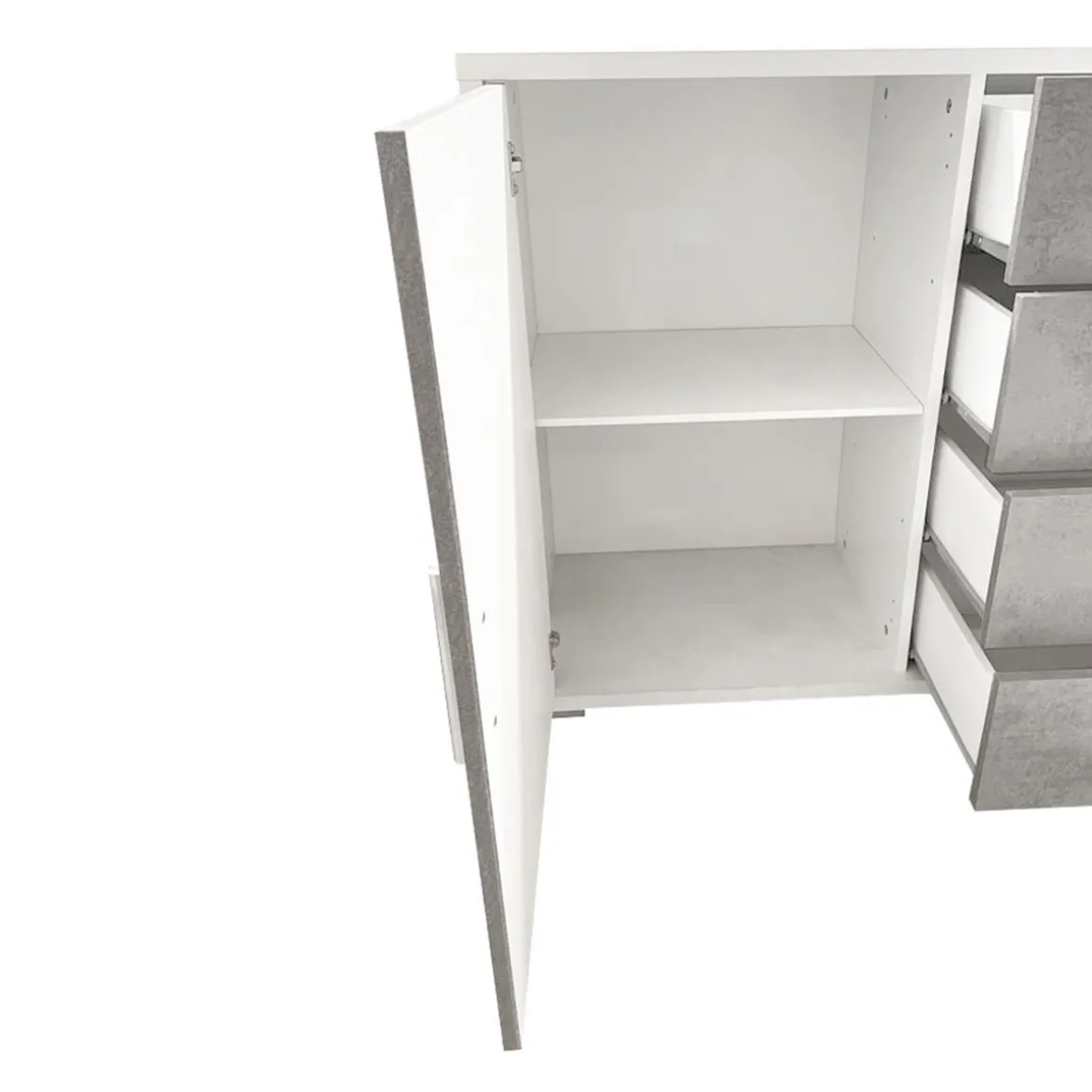 MOBILE MOD. DOUBLE 2A+4C OSS.BIANCO/CEMENTO : vendita online MOBILE MOD. DOUBLE 2A+4C OSS.BIANCO/CEMENTO in offerta