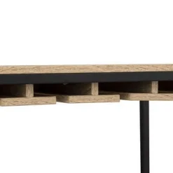MOBILE PORTABOTTIGLIE ALIAJ CM 60X30 H. 160 NERO E NATURALE