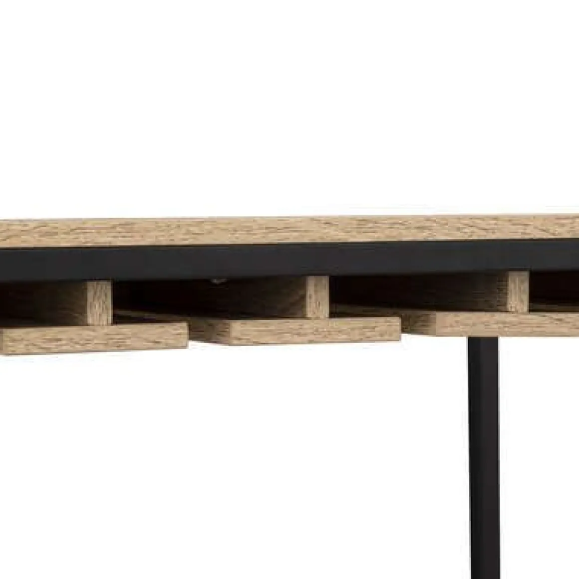 MOBILE PORTABOTTIGLIE ALIAJ CM 60X30 H. 160 NERO E NATURALE