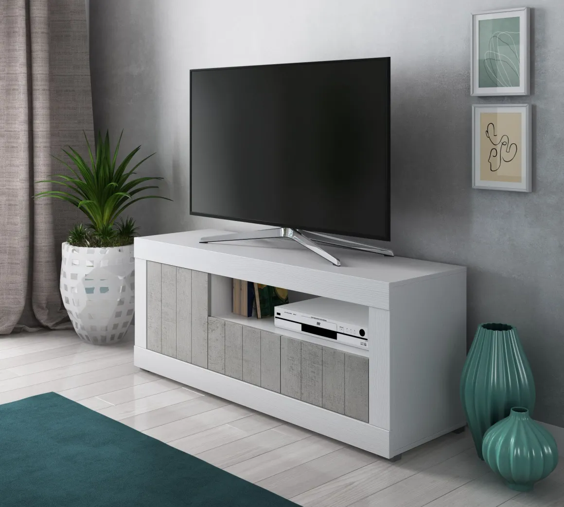 Mobile porta tv bianco frassinato: modello REVEN