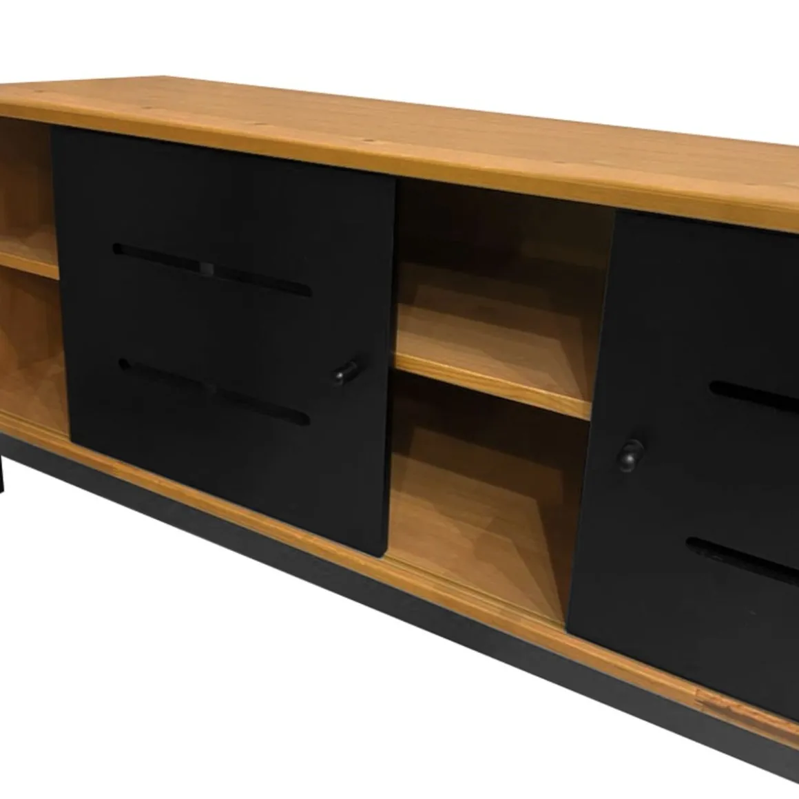 Mobile porta tv in legno massello color quercia