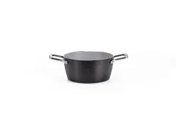 MONETA - CASSERUOLA 2 MANICI CON COPERCHIO IN ALLUMINIO DIAM. 20CM 2.5LT