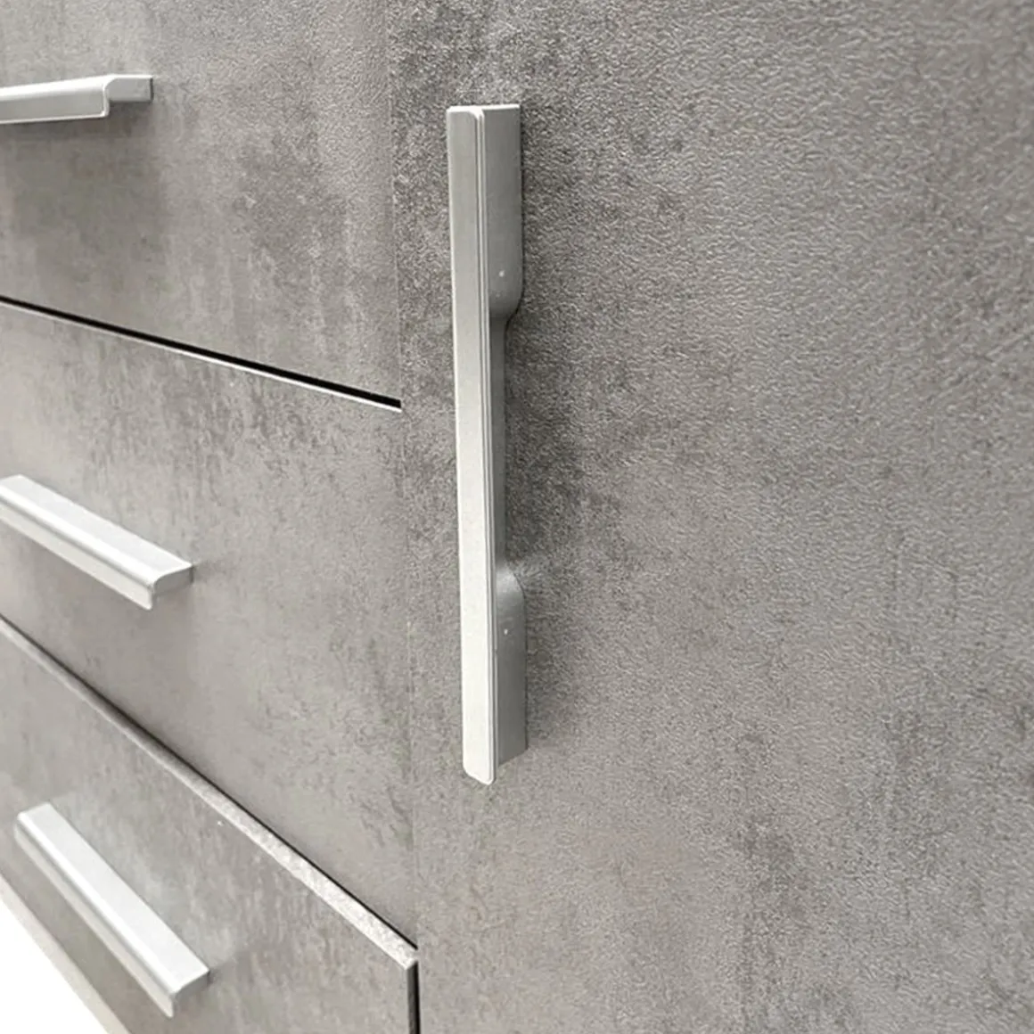 MONILE IN LAMINATO OSSIDO BIANCO - 2 ANTE 4 CASSETTI