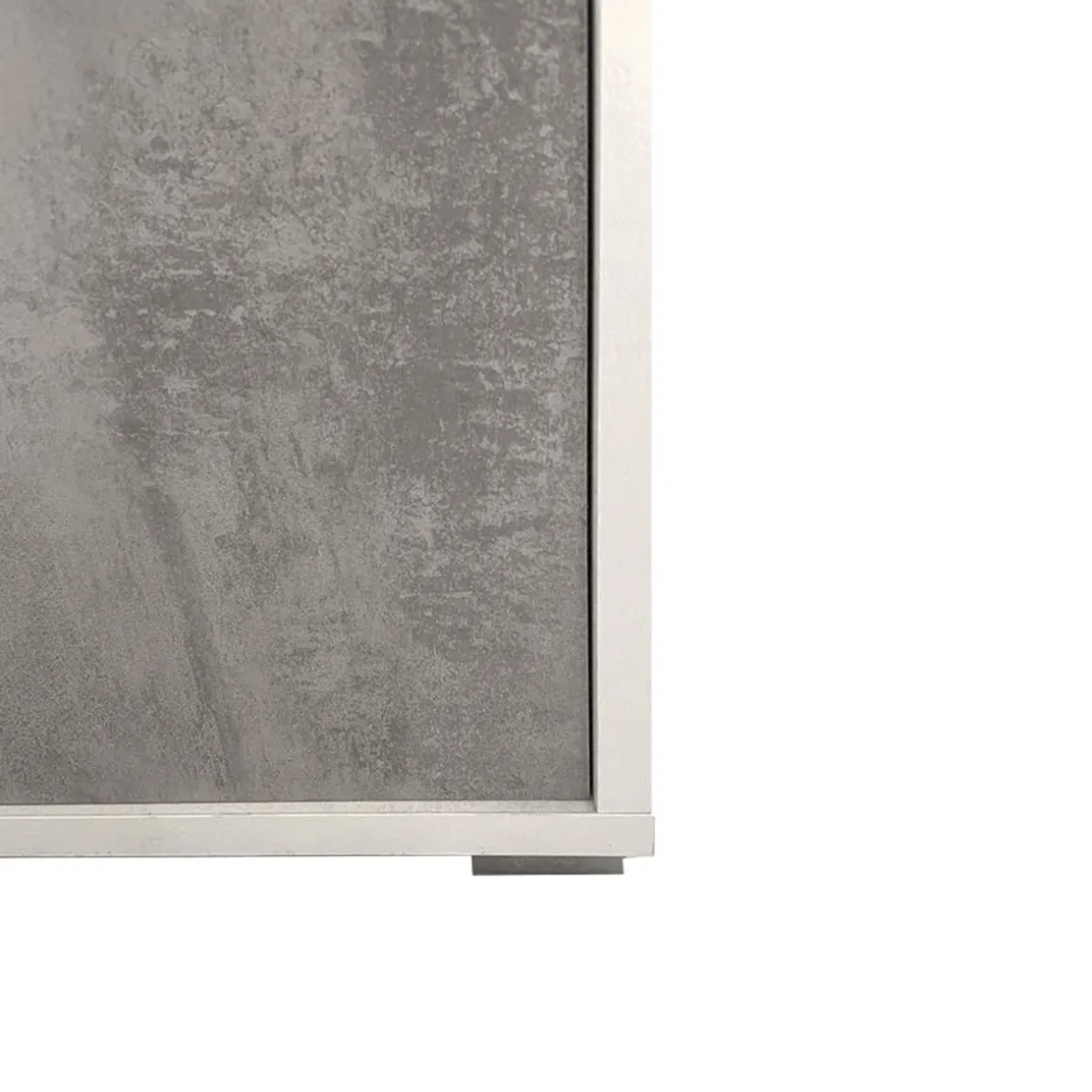 MONILE IN LAMINATO OSSIDO BIANCO - 2 ANTE 4 CASSETTI