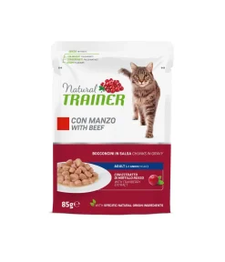 NATURAL TRANIER CAT ADULTO UMIDO MANZO GR 85: vendita online NATURAL TRANIER CAT ADULTO UMIDO MANZO GR 85 in offerta