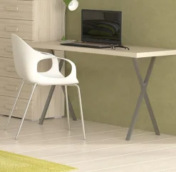 Offerta scrivania olmo: scrivania olmo con gambe in ferro in offerta