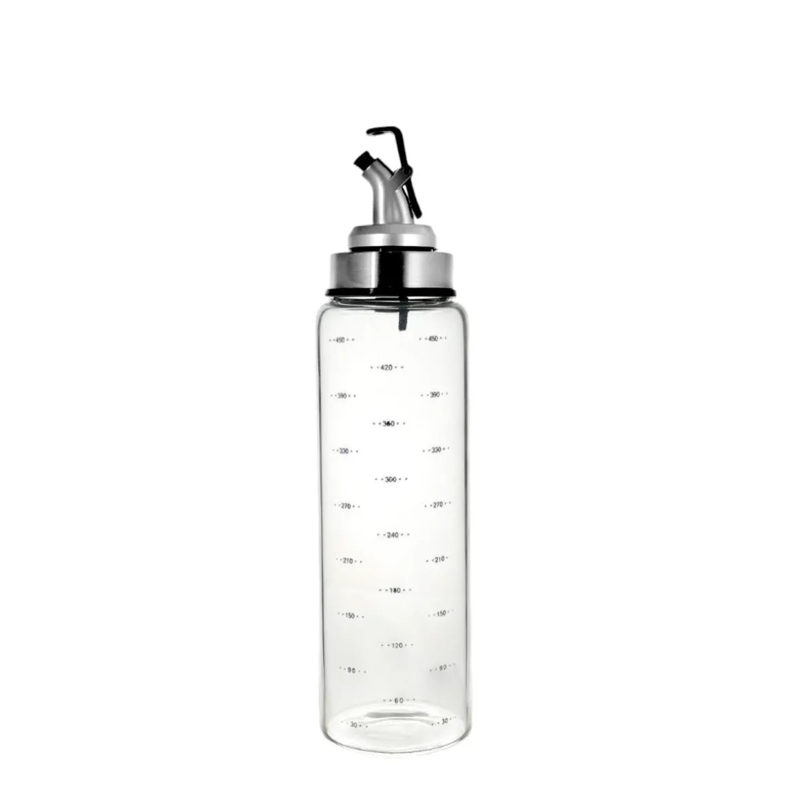 OLIERA GRADUATA IN VETRO CON TAPPO 6.2X19CM 500ML