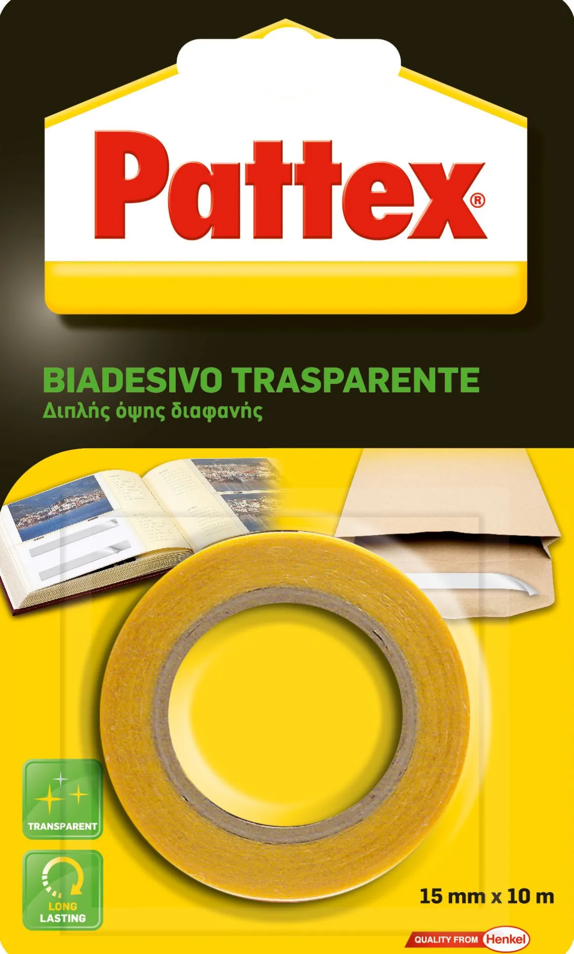 PATTEX BIADESIVO TRASPARENTE 15mm X 10mt: vendita online PATTEX BIADESIVO TRASPARENTE 15mm X 10mt in offerta