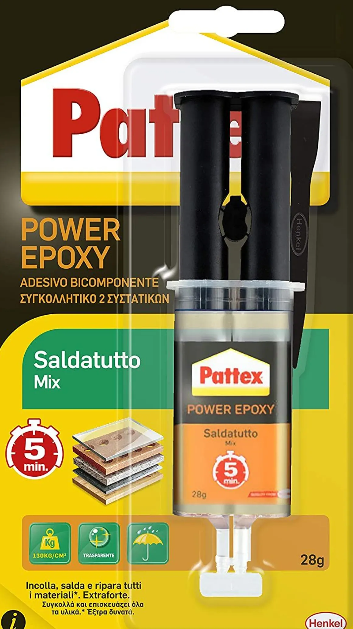 PATTEX POWER EPOXY SALDATUTTO 28gr ADESIVO EPOSSIDICO BICOMPONENTE: vendita online PATTEX POWER EPOXY SALDATUTTO 28gr ADESIVO EPOSSIDICO BICOMPONENTE in offerta