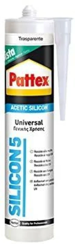 PATTEX SILICONE SILICON5 TRASPARENTE 280ml: vendita online PATTEX SILICONE SILICON5 TRASPARENTE 280ml in offerta