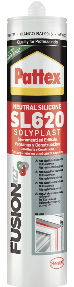PATTEX SILICONE SL620 SERRAMENTI E EDILIZIA BIANCO 300ml: vendita online PATTEX SILICONE SL620 SERRAMENTI E EDILIZIA BIANCO 300ml in offerta