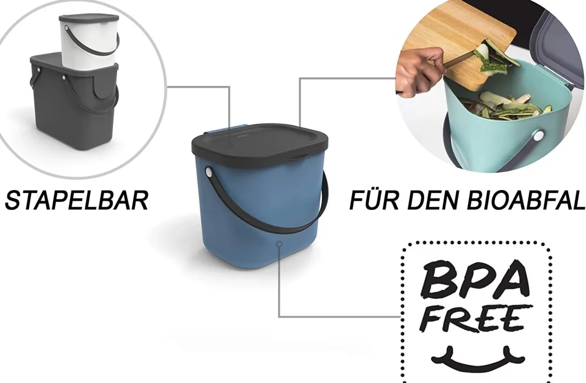 PATTUMIERA ALBULA BLU 23.5X20X20.8CM 6LT: vendita online PATTUMIERA ALBULA BLU 23.5X20X20.8CM 6LT in offerta