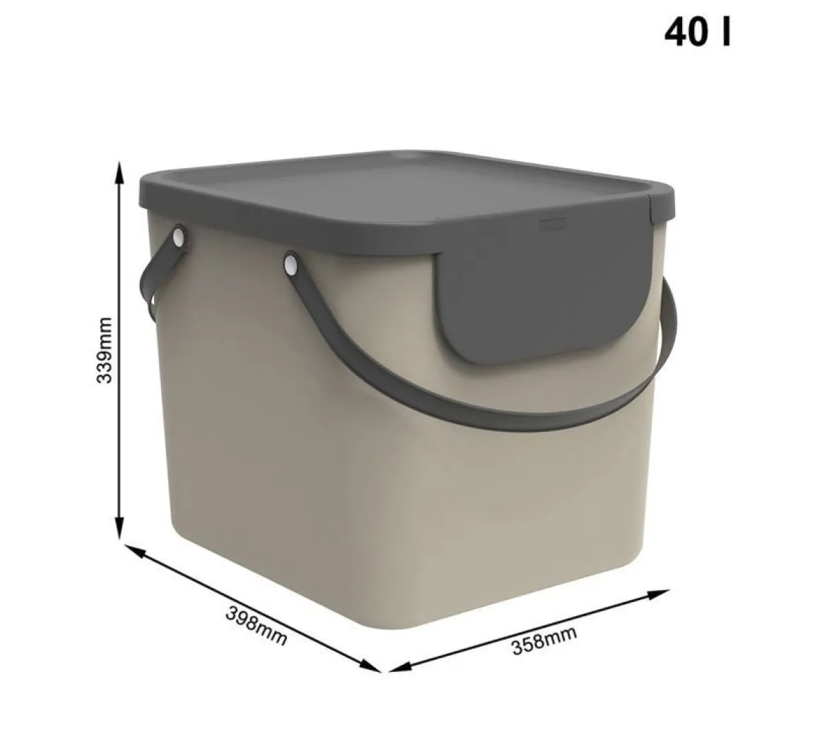 PATTUMIERA ALBULA CAPPUCCINO 40X35.8X34CM 40LT: vendita online PATTUMIERA ALBULA CAPPUCCINO 40X35.8X34CM 40LT in offerta