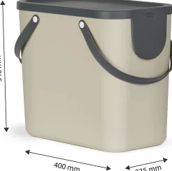 PATTUMIERA ALBULA CAPPUCCINO 40X23.5X34CM 25LT: vendita online PATTUMIERA ALBULA CAPPUCCINO 40X23.5X34CM 25LT in offerta