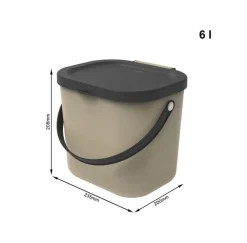 PATTUMIERA ALBULA CAPPUCCINO 23.5X20X20.8CM 6LT : vendita online PATTUMIERA ALBULA CAPPUCCINO 23.5X20X20.8CM 6LT in offerta