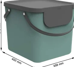 PATTUMIERA ALBULA VERDE SCURO 40X35.8X34CM 40LT: vendita online PATTUMIERA ALBULA VERDE SCURO 40X35.8X34CM 40LT in offerta