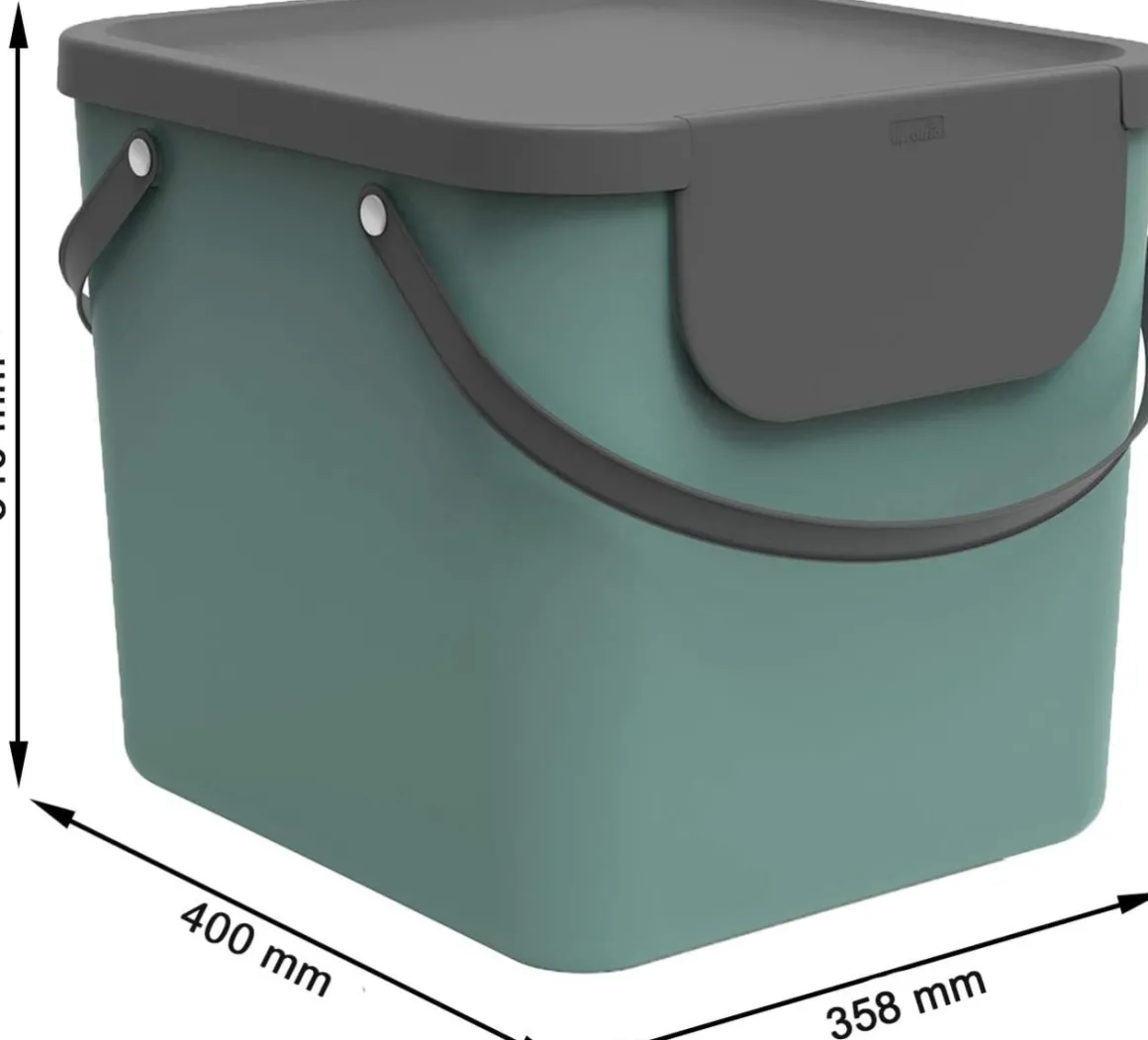PATTUMIERA ALBULA VERDE SCURO 40X35.8X34CM 40LT: vendita online PATTUMIERA ALBULA VERDE SCURO 40X35.8X34CM 40LT in offerta